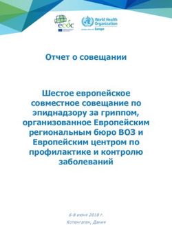 Отчет о совещании Шестое европейское совместное совещание по эпиднадзору за гриппом, организованное Европейским региональным бюро ВОЗ и ...