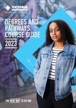 DEGREES AND PATHWAYS COURSE GUIDE 2023 - VICTORIA UNIVERSITY