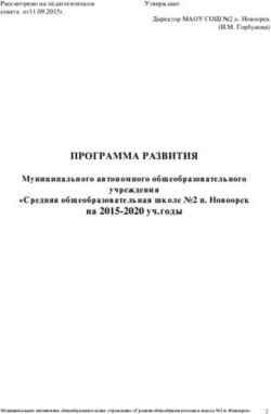 ПРОГРАММА РАЗВИТИЯ Муниципального автономного общеобразовательного учреждения "Средняя общеобразовательная школе 2 п. Новоорск - СОШ 2 ...