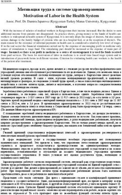 Мотивация труда в системе здравоохранения Motivation of Labor in the Health System